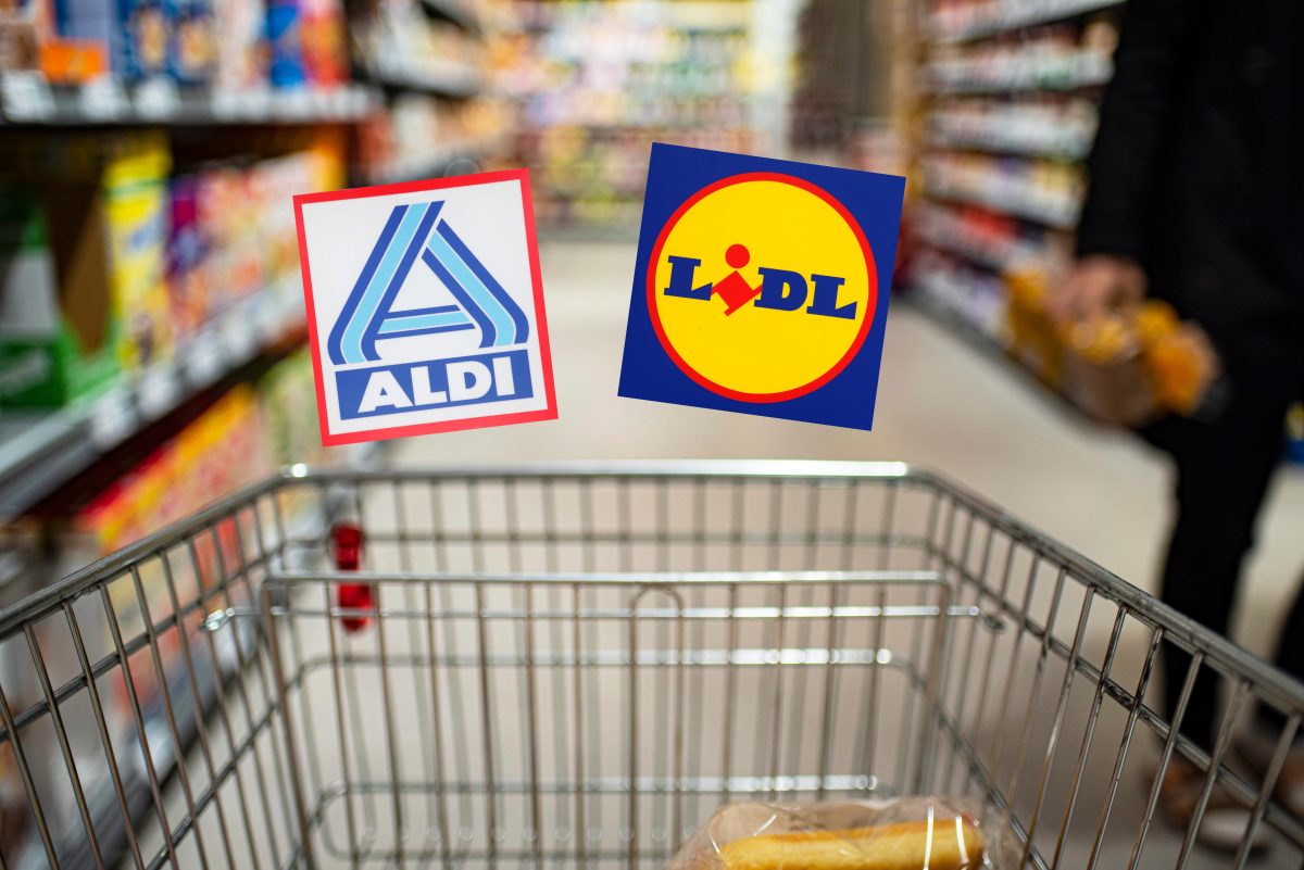 Aldi, Lidl Logo, Einkaufswagen