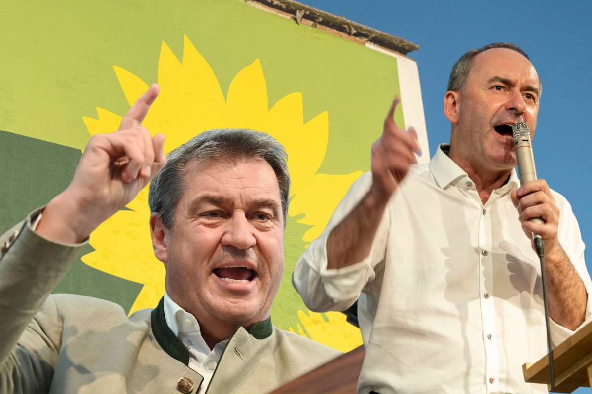 Kurz vor der Landtagswahl in Bayern teilen Markus Söder und Hubert Aiwanger noch fleißig gegen die Grünen aus. Reiner Wahlkampf oder gefährlich?