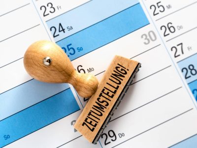Zeitumstellung Stempel Kalender