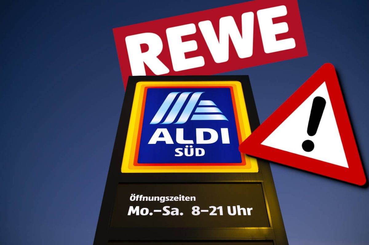 Rewe- und Aldi-Logo