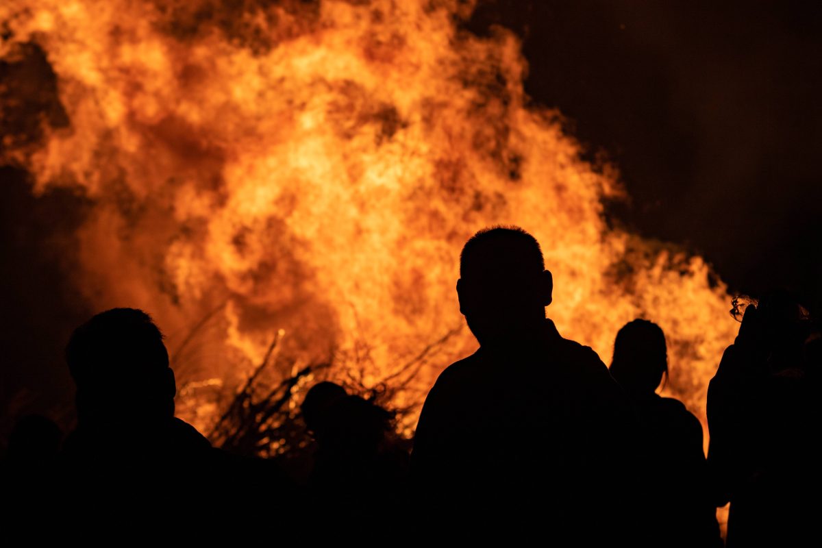 Osterfeuer in Berlin