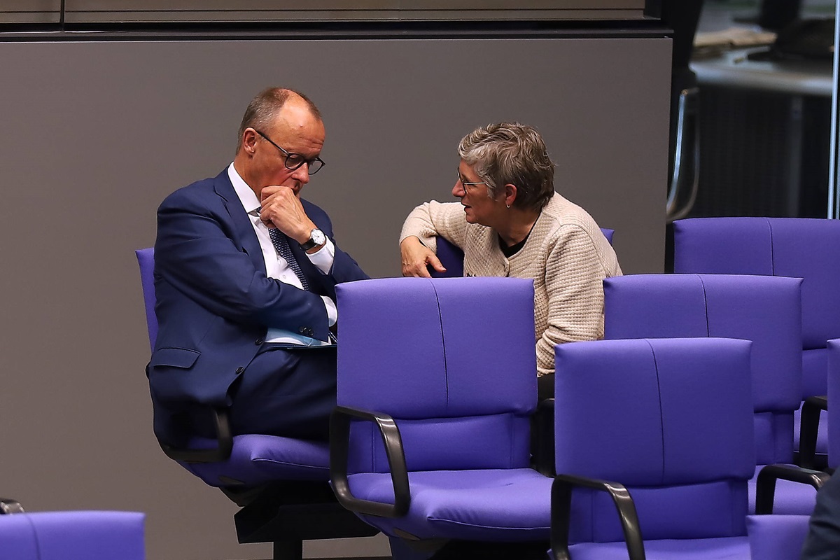 Friedrich Merz und Britta Haßelmann