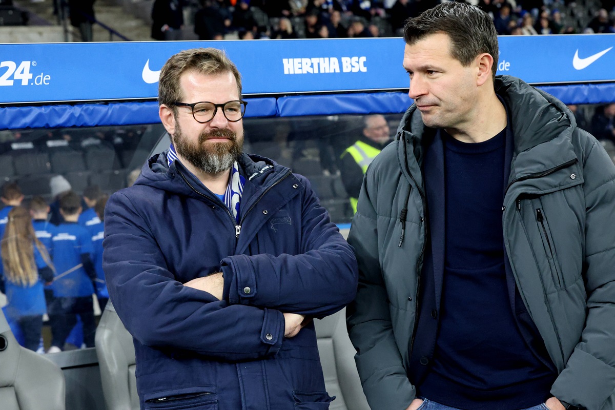 Fabian Drescher, Präsident von Hertha BSC, im Olympiastadion.