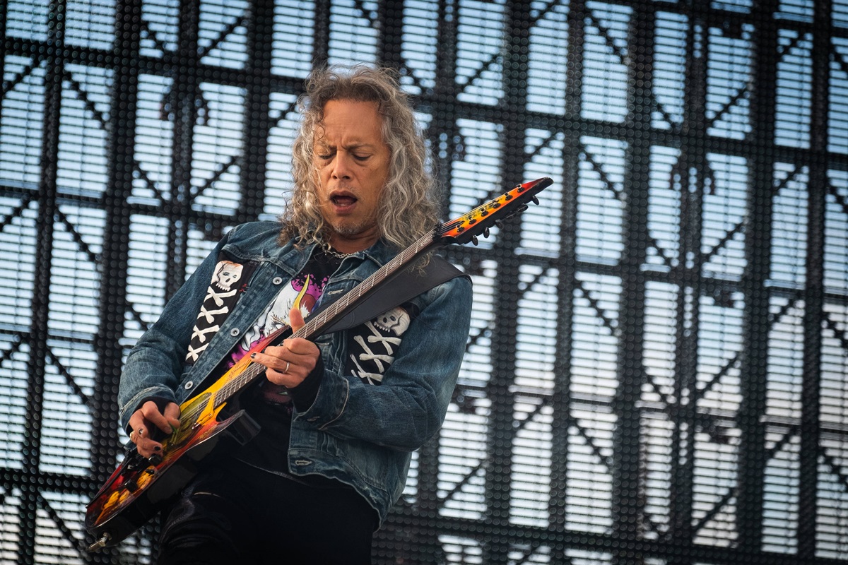 Kirk Hammett auf der Bühne. Bald wird Metallica auch in Berlin auftreten.