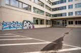 Der leere Schulhof einer Berliner Schule.