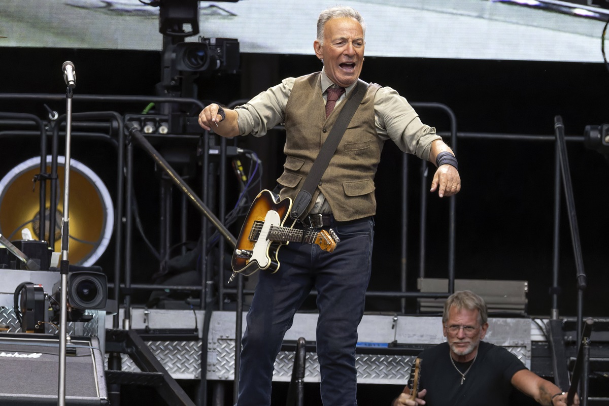 Bruce Springsteen auf der Bühne, er spielte nun auch in Berlin.