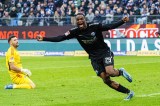 Ilyas Ansah jubelt im Trikot des SC Paderborn. Jetzt wechselt er zu Union Berlin.