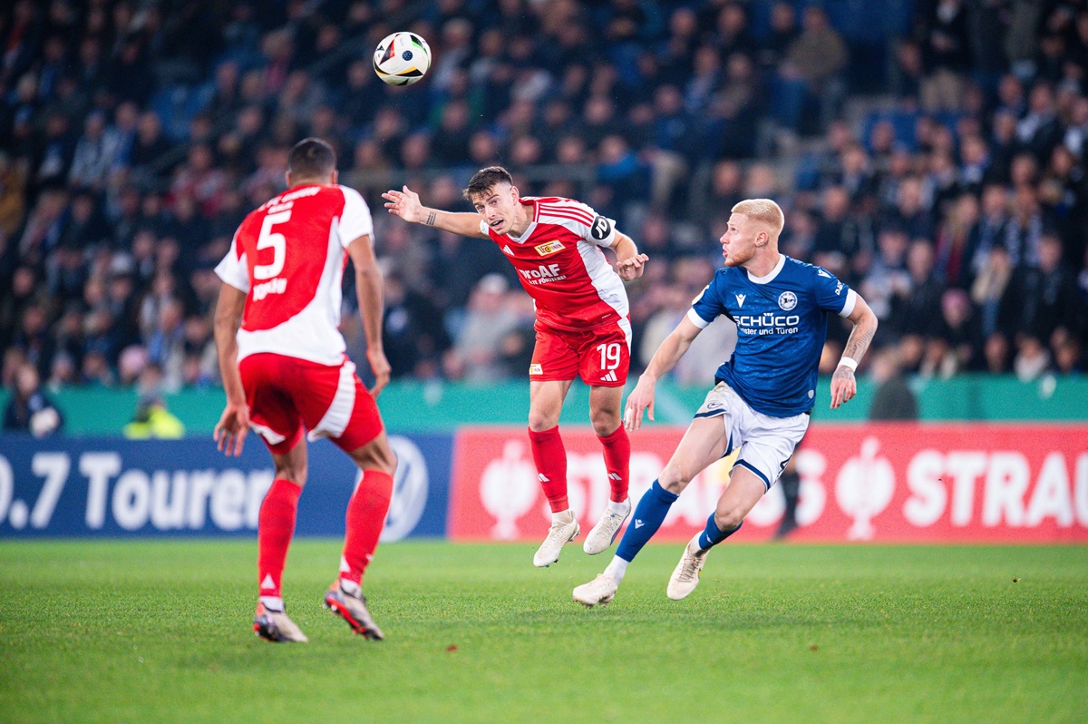Louis Oppie beim Pokalspiel gegen Union Berlin.