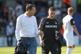 Benjamin Weber und Stefan Leitl von Hertha BSC unterhalten sich.