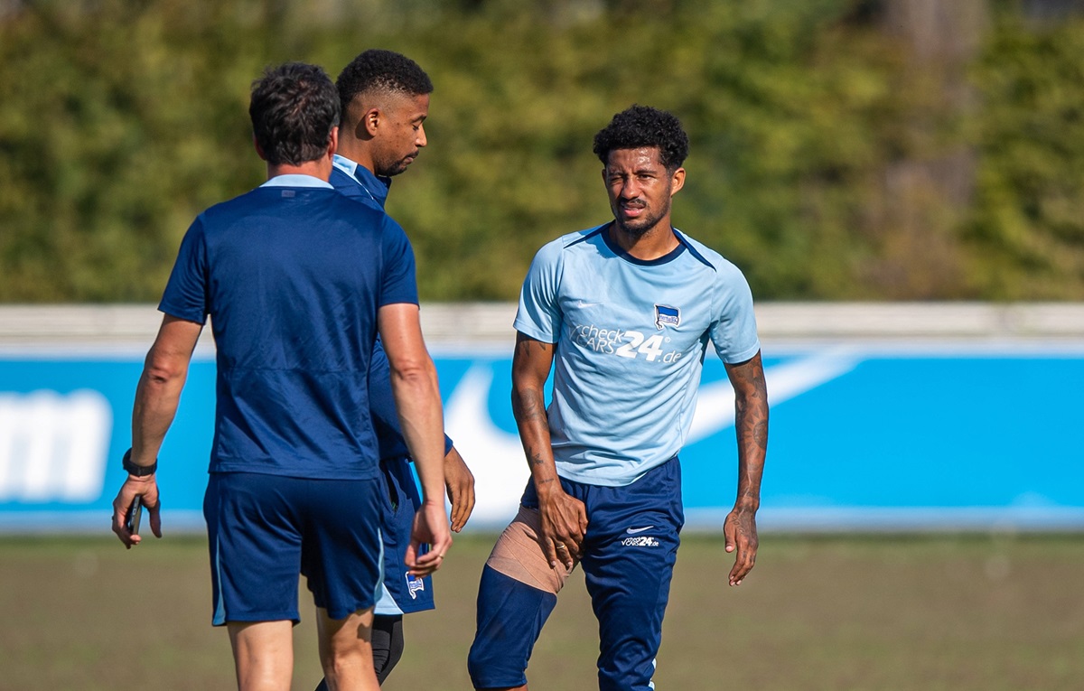 Jeremy Dudziak im Training von Hertha BSC.