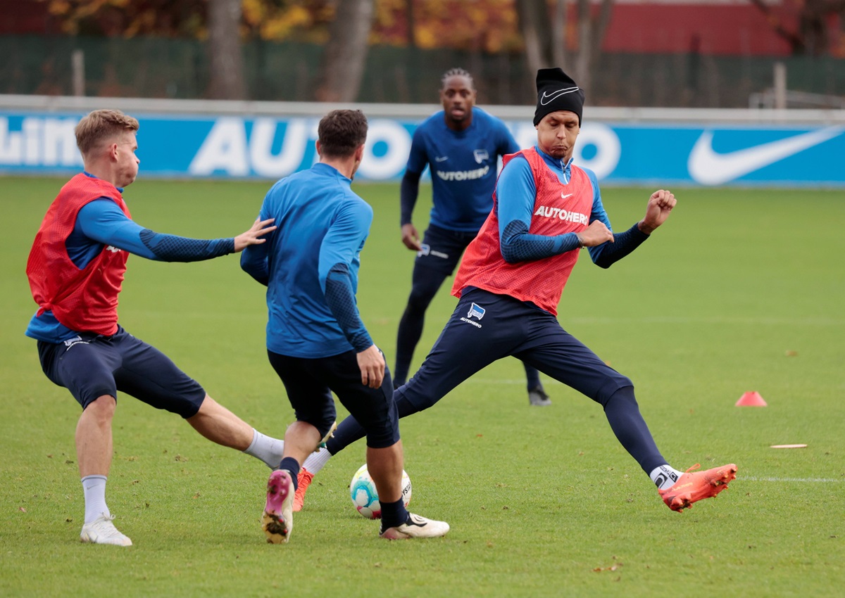 Davie Selke 2022 im Training bei Hertha BSC.